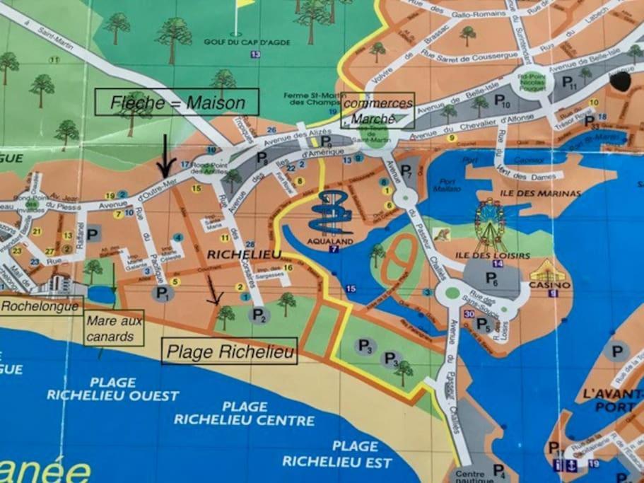 Maisonnette, 5 Pers, 500M Plage, Parking, Terrasse آجد المظهر الخارجي الصورة